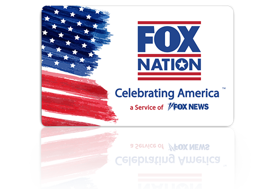 Fox Nation gift card logo.